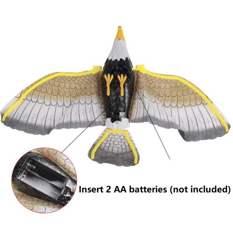 Luminous Hanging Eagle Bird Repellent with Music | Eco-Friendly Flying Bird Scarer fo alternate view