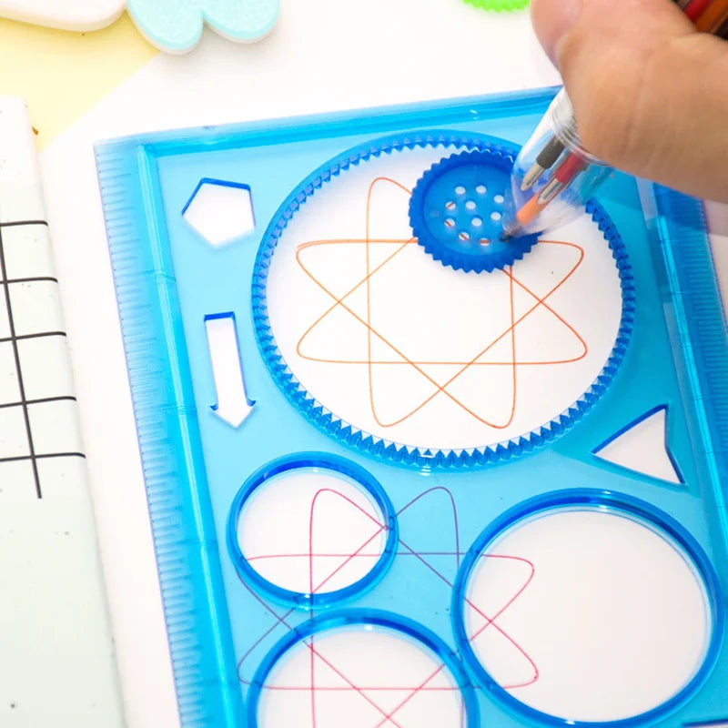 Geometry Spirograph Drawing Stencils Set Painting Template Art Crafts Creative Kids Educ detail view