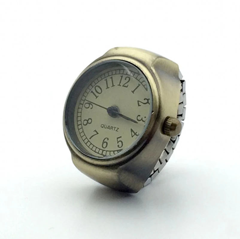 Retro Roman Vintage Punk Finger Watch Ring