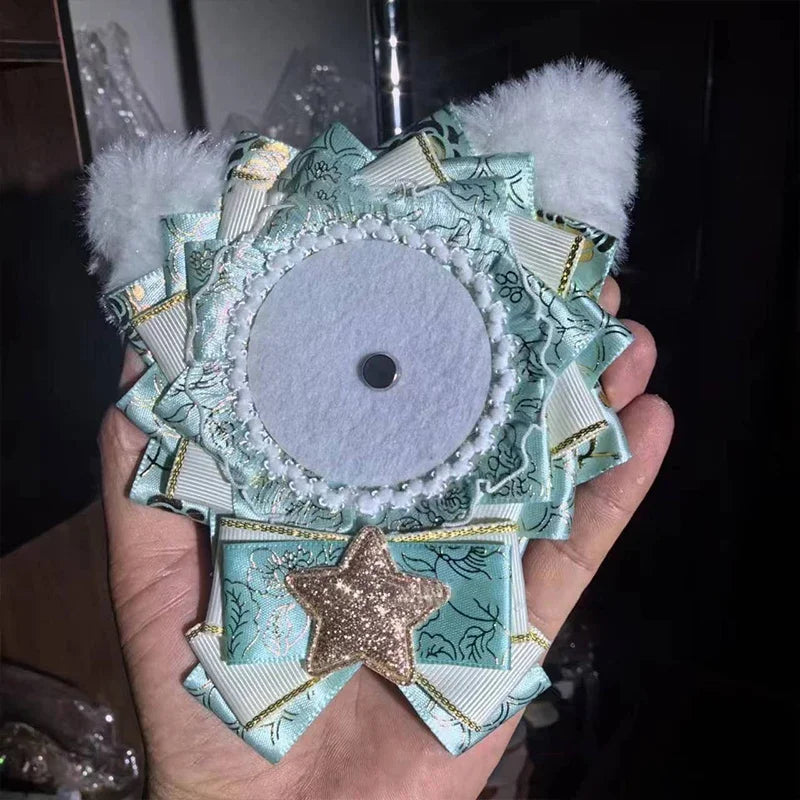 Cute Lolita Badge Base Tray with Cat Ear Handmade Badge Holders for Itabag Ornament D lifestyle view