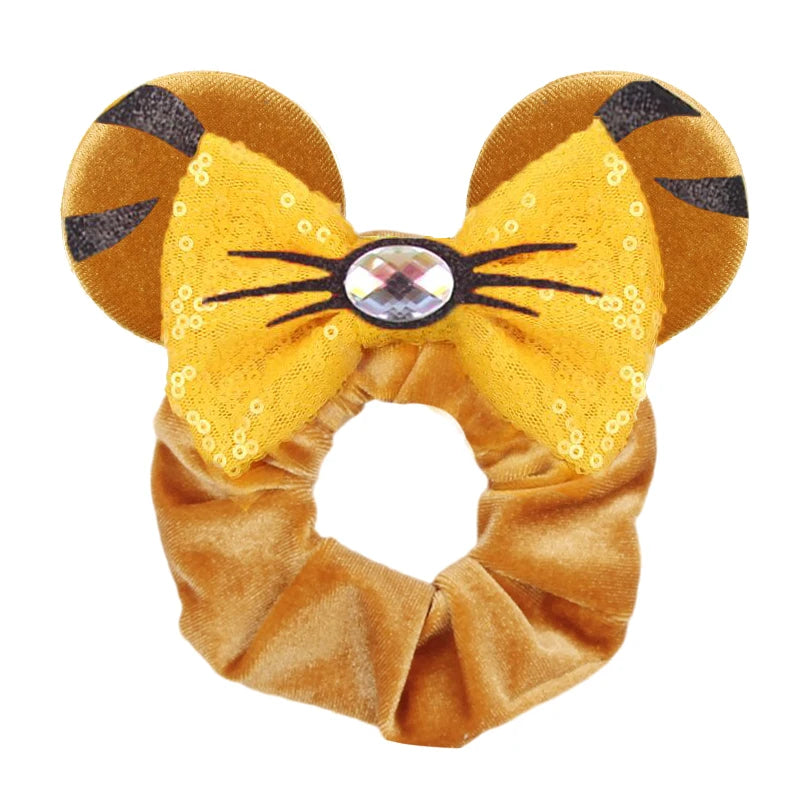 Women Ears Hair Scrunchies Velvet Hairbands For Girls Sequins Bows Headband Women Tri lifestyle view