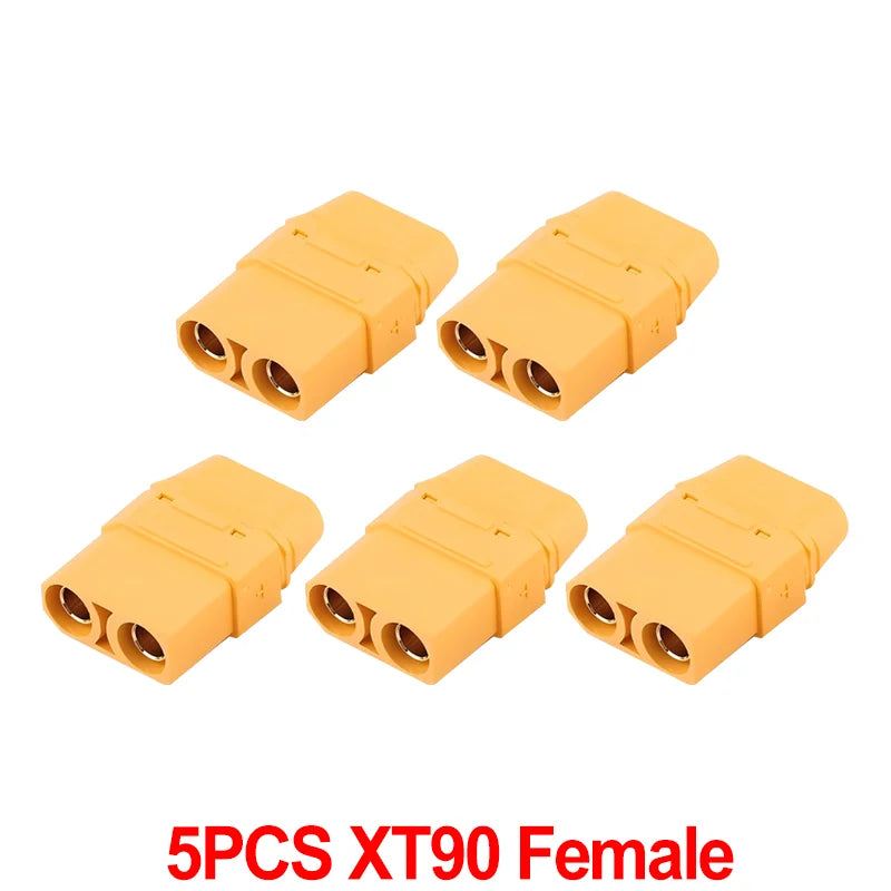 XT90 Plugs Male Female Connectors Copper Bullet Wire Connectors Welding Terminal Power close-up view