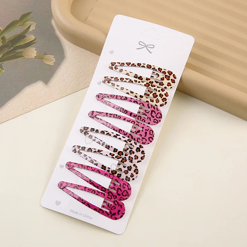 Simple Leopard Print Hairpins Set Women Girls Gifts Bangs Hair Clips Bobby Pins Acc additional angle