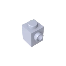 Gobricks GDS-635 BRICK 1X1 W. 1 KNOB | Single Side Bump Building Block Compatible with close-up view