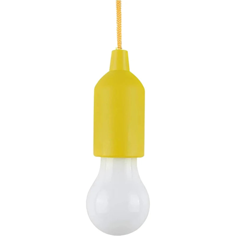 Battery Operated LED Pull Cord Light | Portable Hanging Lantern for Camping, Garden, Par detail view