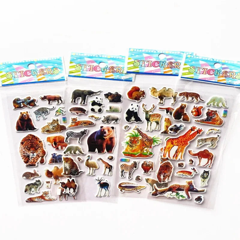 10pcs 3D Puffy Stickers Animals Bulk Stickers Scrapbook alternate view