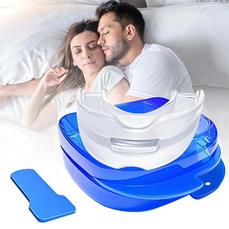 Anti-Snoring Sleep Aid Mouth Guard | Bruxism Night Guard for Quiet Sleep lifestyle view