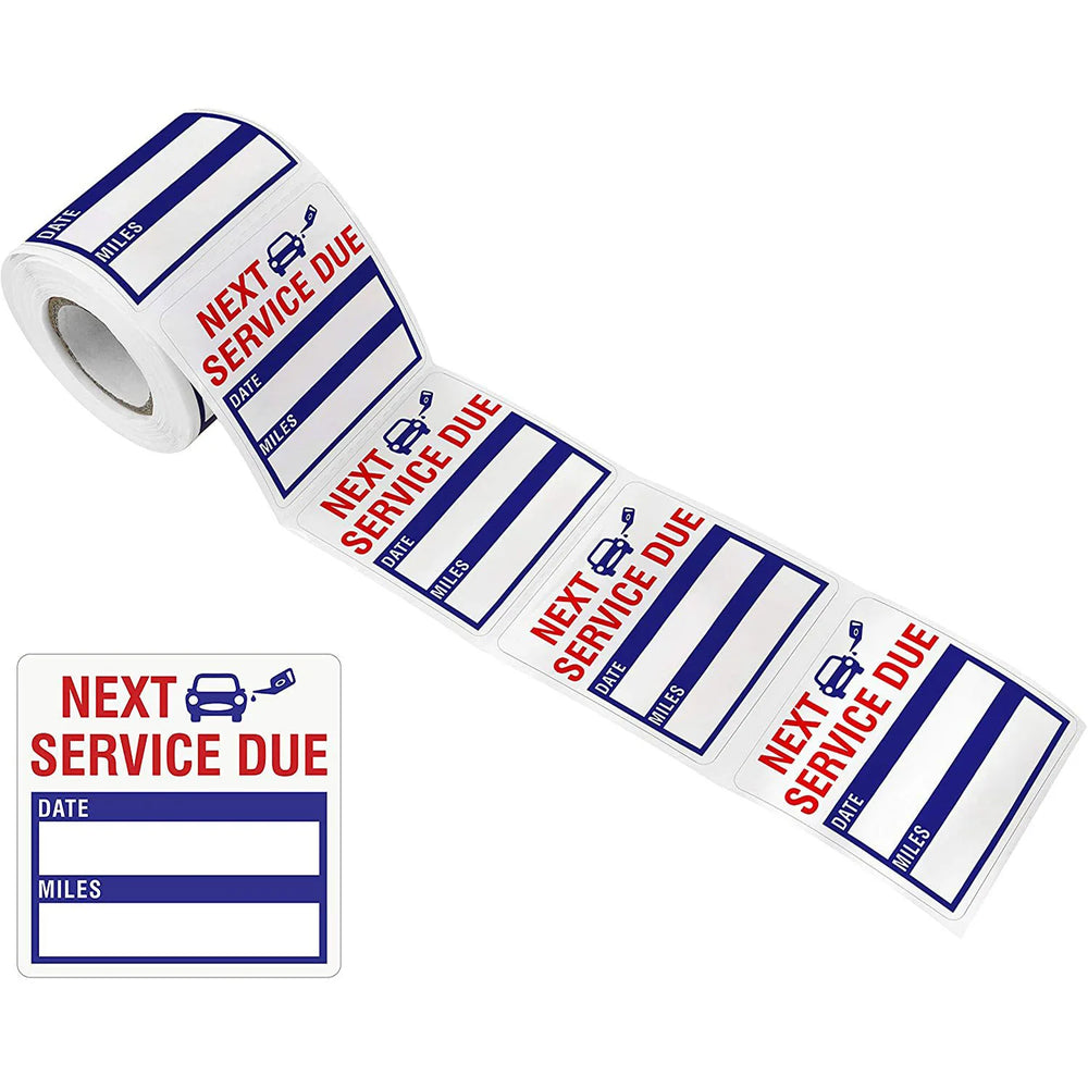 150pcs Car Oil Change Reminder Stickers | Maintenance Service Due Labels for Auto S additional angle