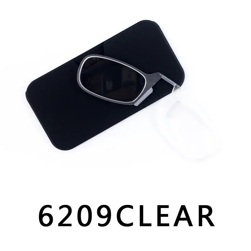 Nose Clip Reading Glasses Man High Quality Men Portable Foam Nose Glasses for Seniors close-up view