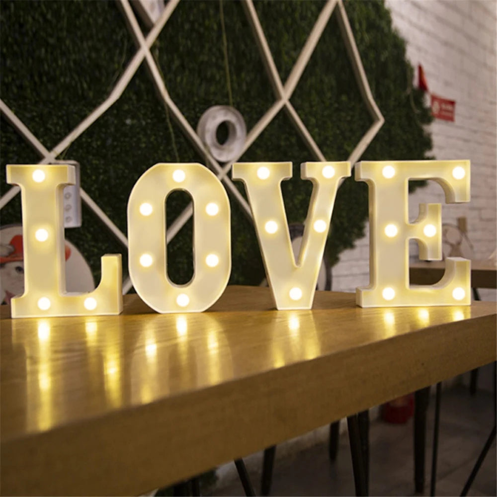 16cm Letter LED Night Light | Alphabet Luminous Decorative Lamp for Party lifestyle view