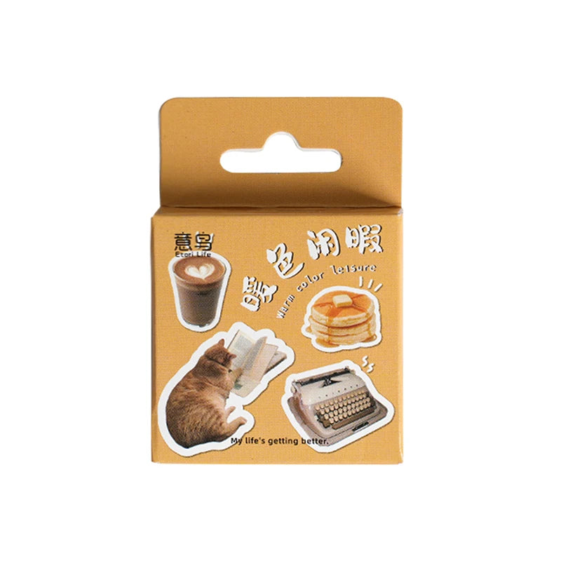 Etori Life Black Cat Stickers | 45 Waterproof DIY Stickers for Laptops and Scrapbooking detail view