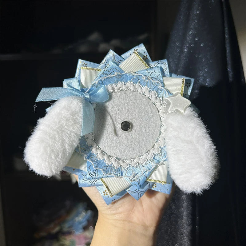 Cute Lolita Badge Base Tray with Cat Ear Handmade Badge Holders for Itabag Ornament D alternate view