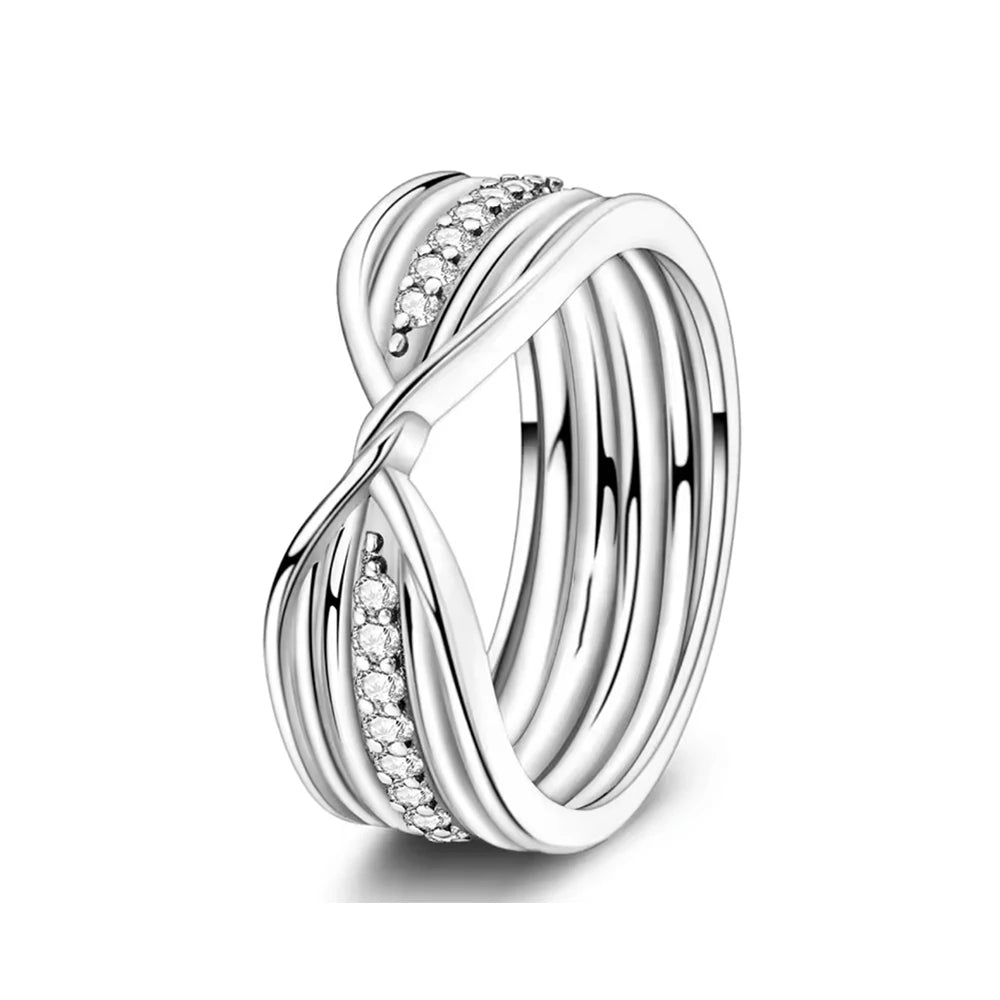 Hot selling new 925 sterling silver mini Snoopy Christmas pink diamond love orchid rin close-up view