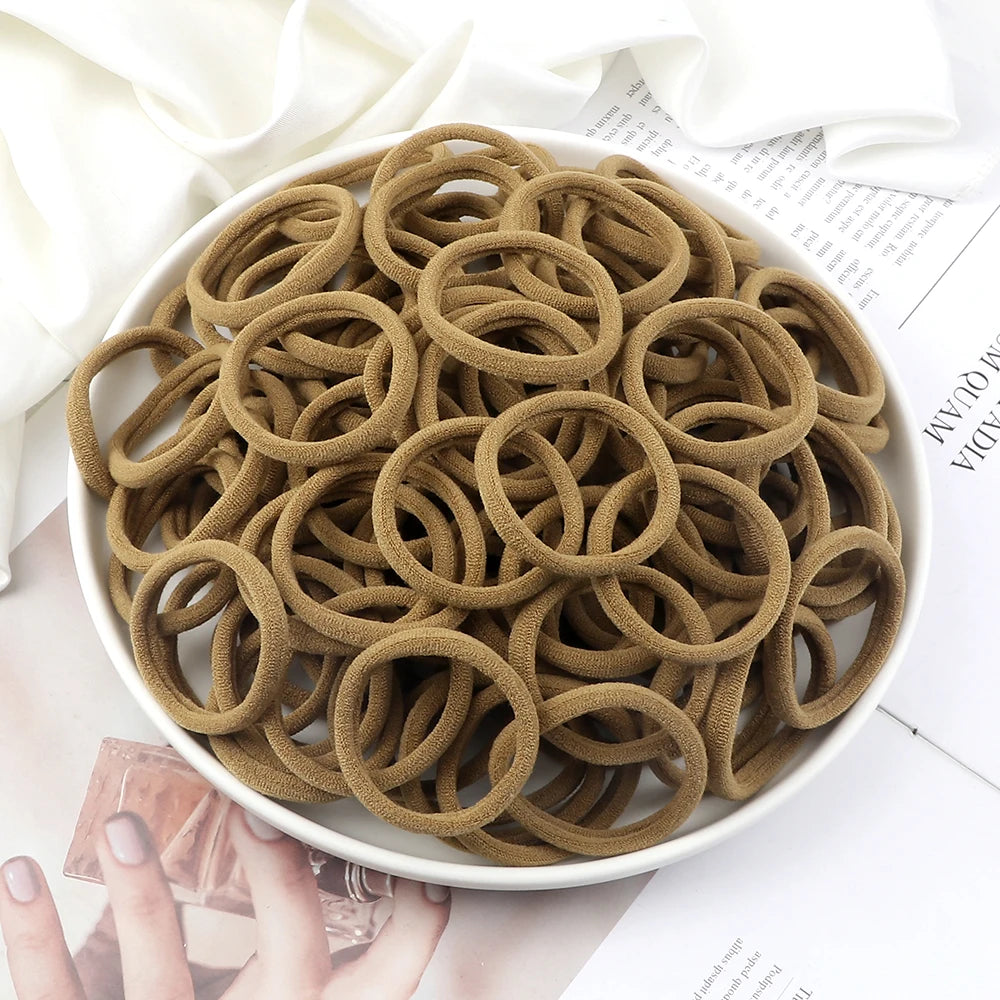 51 Colors Basic Elastic Hair Band for Girls 20/30/50PCS 4cm Simple Solid Color Head additional angle