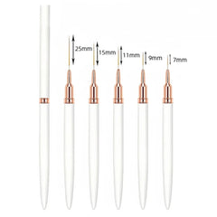 Nail Brush Pen 5pcs/set Nail Art Liner Brushes Set Elongated Striping Drawing Professi close-up view