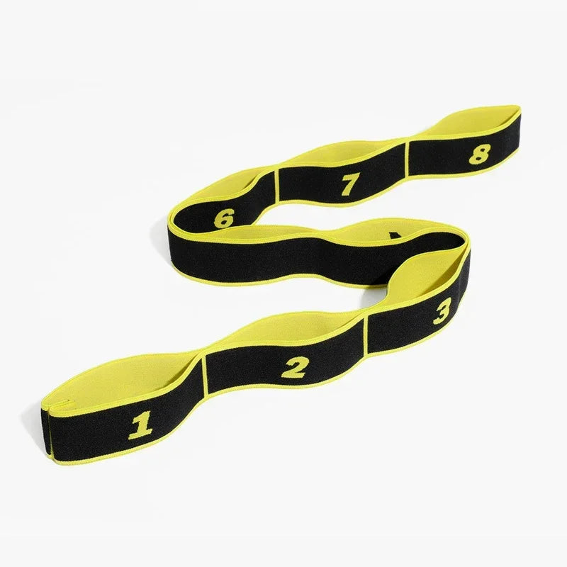 Yoga Pull Strap Belt | Elastic Resistance Band for Pilates and Dance Stretching close-up view