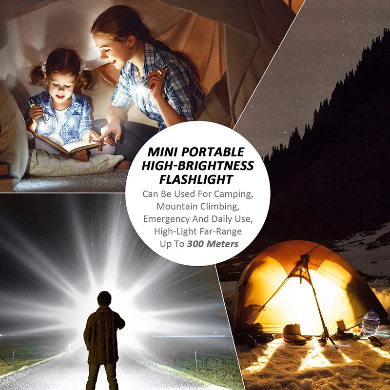 Portable Rechargeable Zoom LED Flashlight | Mini Torch for Camping additional angle