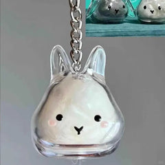 Cartoon Pet Hair Memorial Transparent Storage Box Keyring Cute Animal Rabbit Fur Organiz detail view