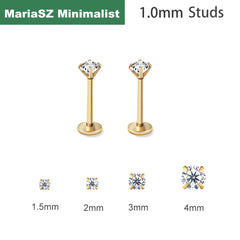 Mariasz Minimalist 1.0mm Stainless Steel Eearring Nose Stud Cartilage Piercing Jewelr alternate view
