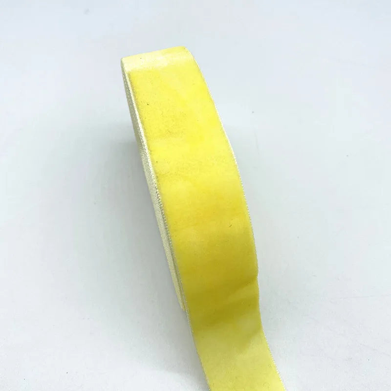 New 6-38mm Colour Single Face Line Velvet Ribbon for Bowknot Christmas Ribbon Party Deco detail view