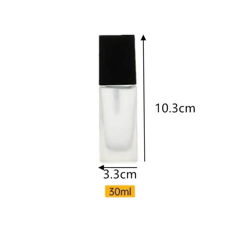 Empty Pump Bottle Glass Liquid Foundation Container | Refillable 15/30ml Travel Bottle close-up view