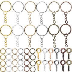 110Pcs Keychain Open Jump Rings Eye Pins Jewelry Making Accessories Kits for DIY Epoxy R detail view