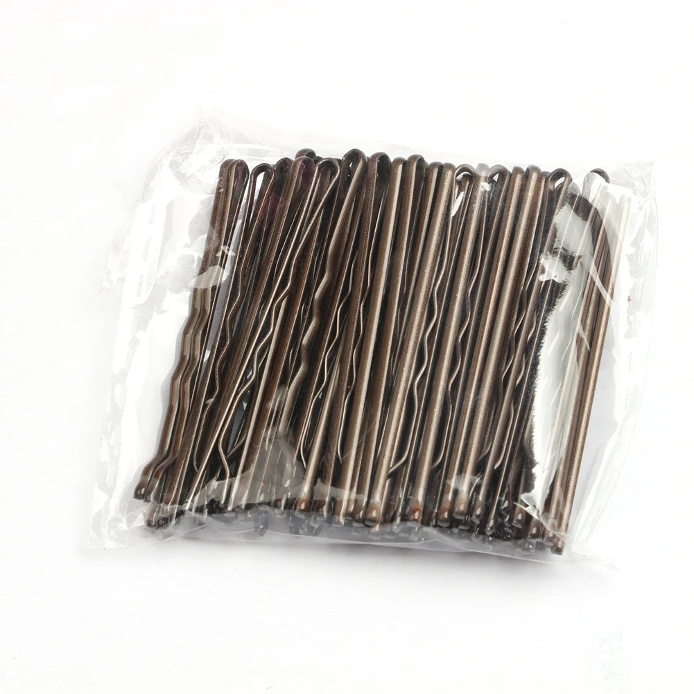 50pcs/set Multi Colors Women Bobby Pins 5cm Hair Clip Lady Hairpins Curly Wavy Grips Hai detail view