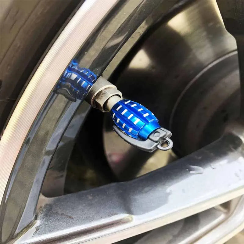 Aluminum Alloy Tire Valve Stem Caps, 4 Pcs