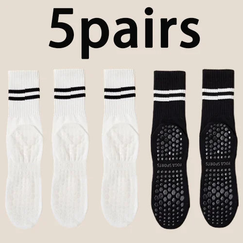 1/3/5 Pairs High Quality Bandage Yoga Socks Women Anti Slip Quick Dry Breathable Yoga close-up view