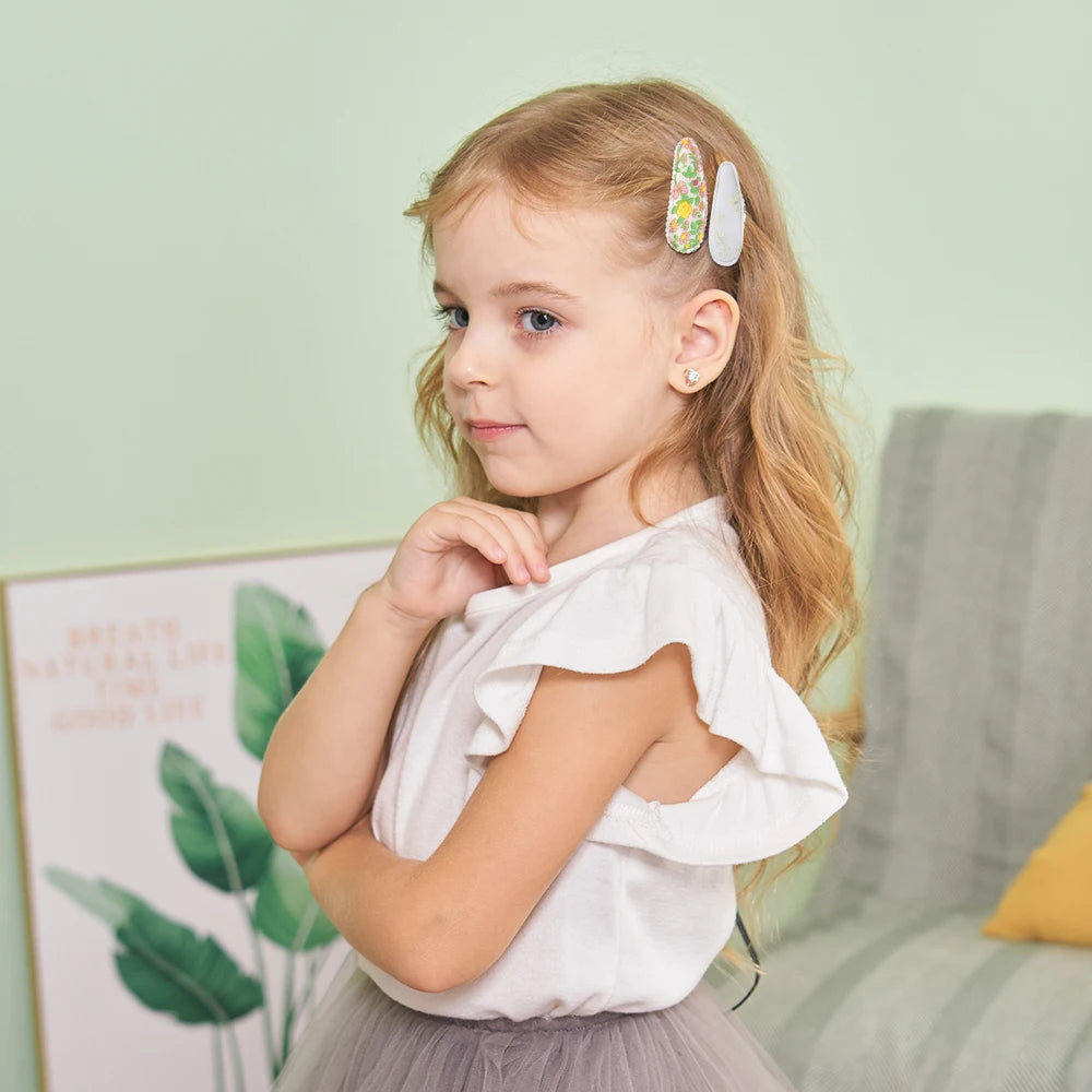 5Pcs BB Clips Set Toddler Baby Girls Hair Clips Children Barrettes Ins Sweet Daisy Hai close-up view