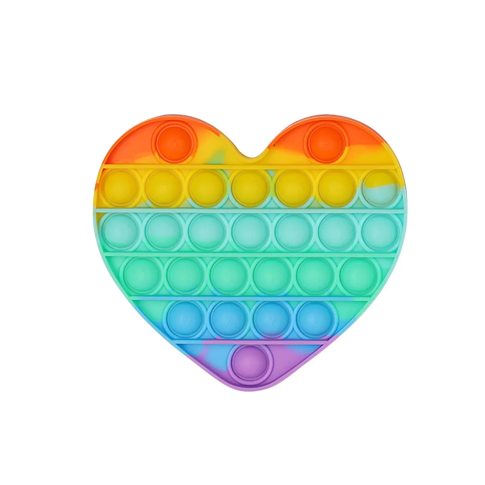 Rainbow Square Round Fidget Toys Push Bubble Sensory Toys Big Size 20cm Autism Needs Squishy Stress Relief Toys Children Gifts