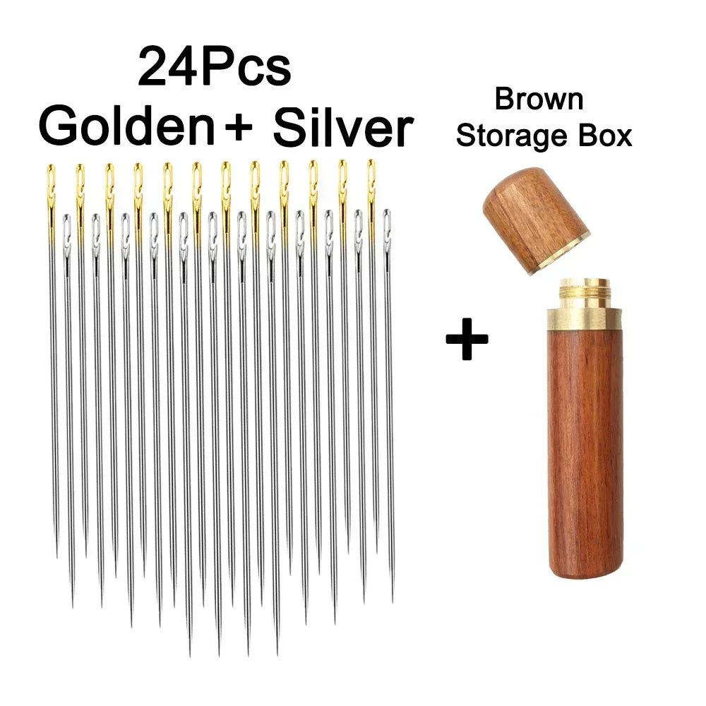 Blind Needle Elderly Needle-side Hole Hand Sewing Needles Household Sewing Needless T alternate view