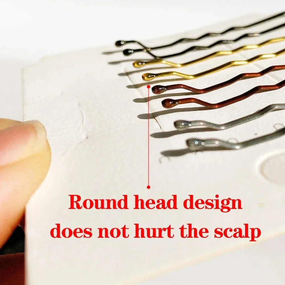 ‌Women's Bobby Pins 100PCS - Classic Solid Hair Clips for Everyday Use, Boxed Hair Ac lifestyle view