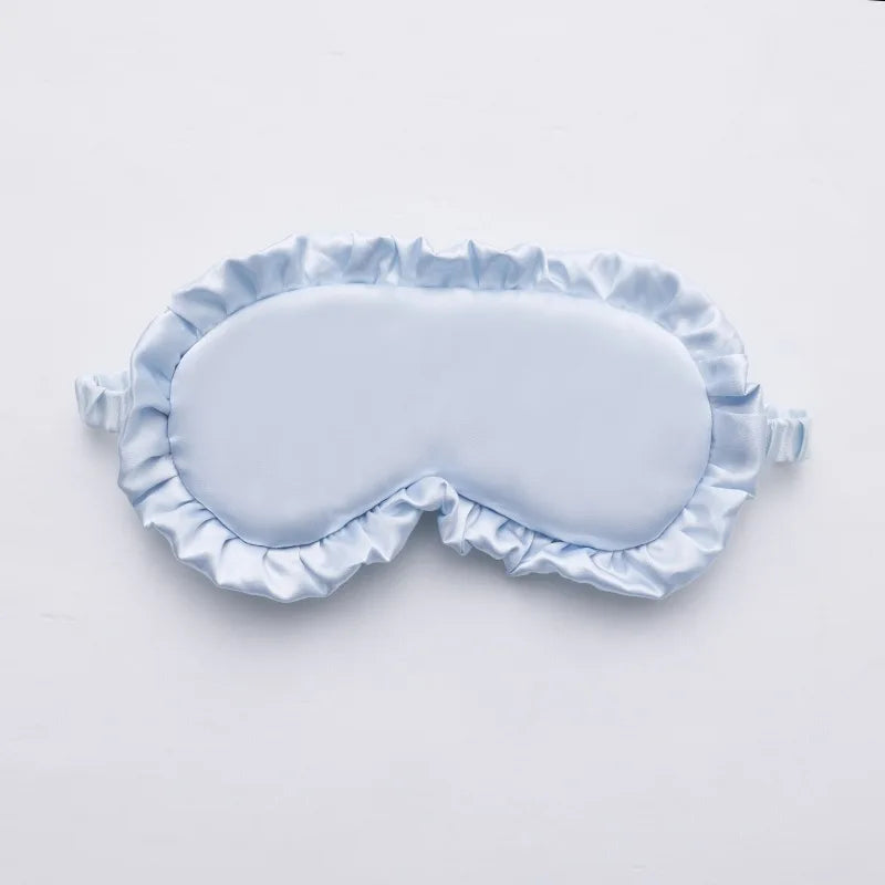 Silk Ruffle Sleep Eye Mask | Soft Blackout Eye Covers for Better Sleep detail view
