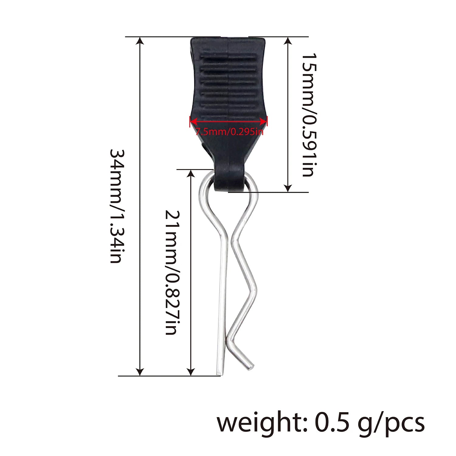 MJX Hyper Go R-type Car Shell Body Fixed Clips Pin For MJX 14210 14209 14303 14302 143 close-up view