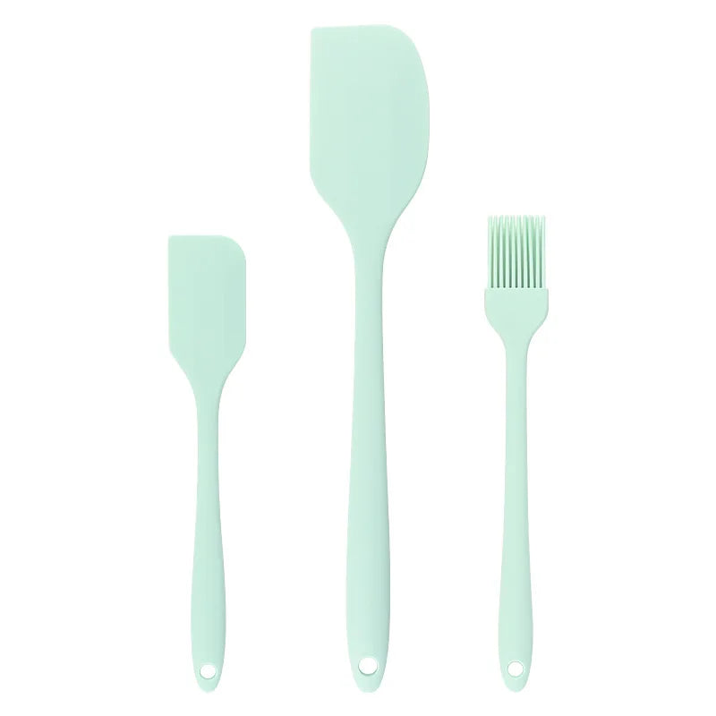 3-Piece Silicone Baking Spatula Set | All-in-One Kitchen Baking Tools additional angle