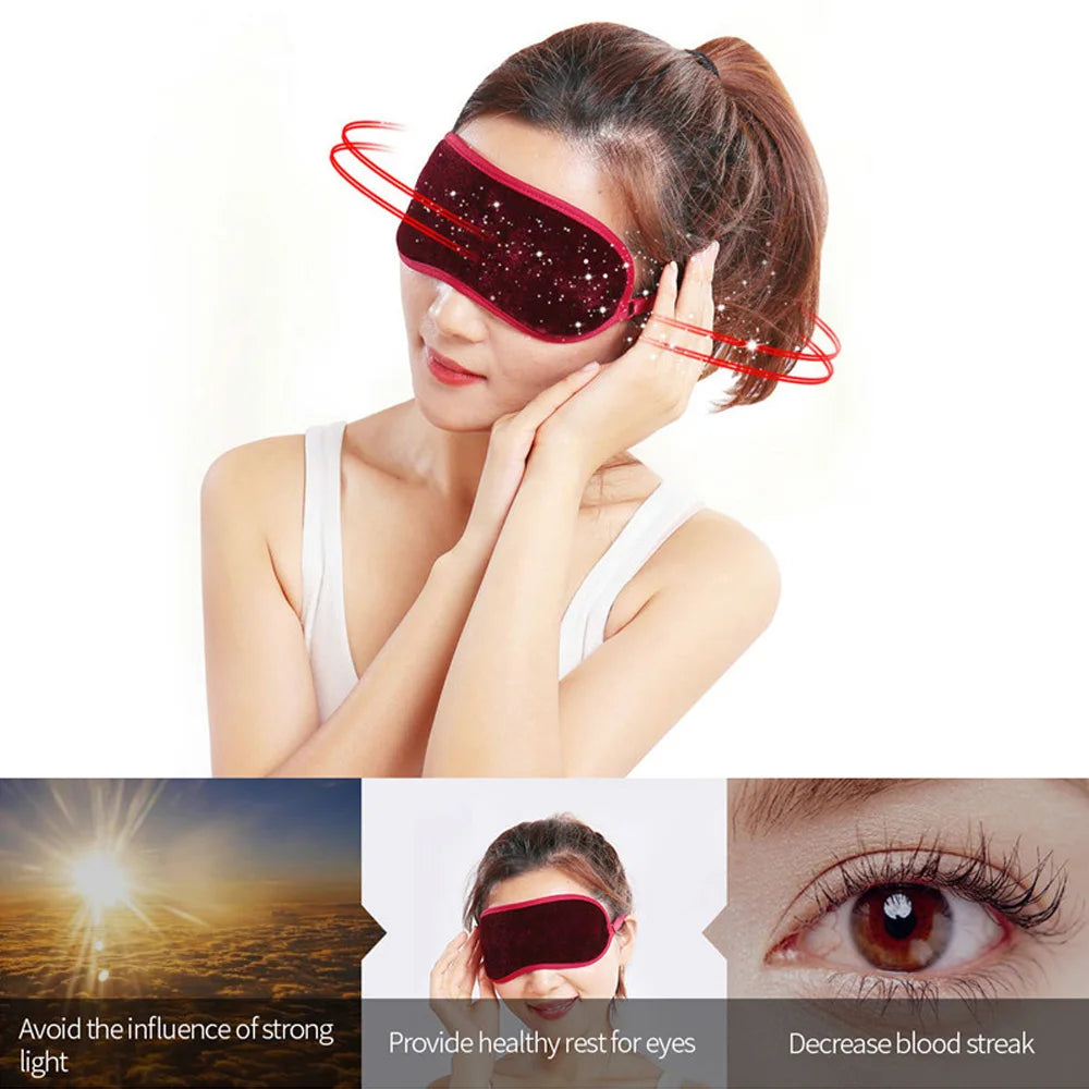 Tourmaline Magnetic Sleep Eye Mask | Far Infrared Eye Massager for Fatigue Relief lifestyle view