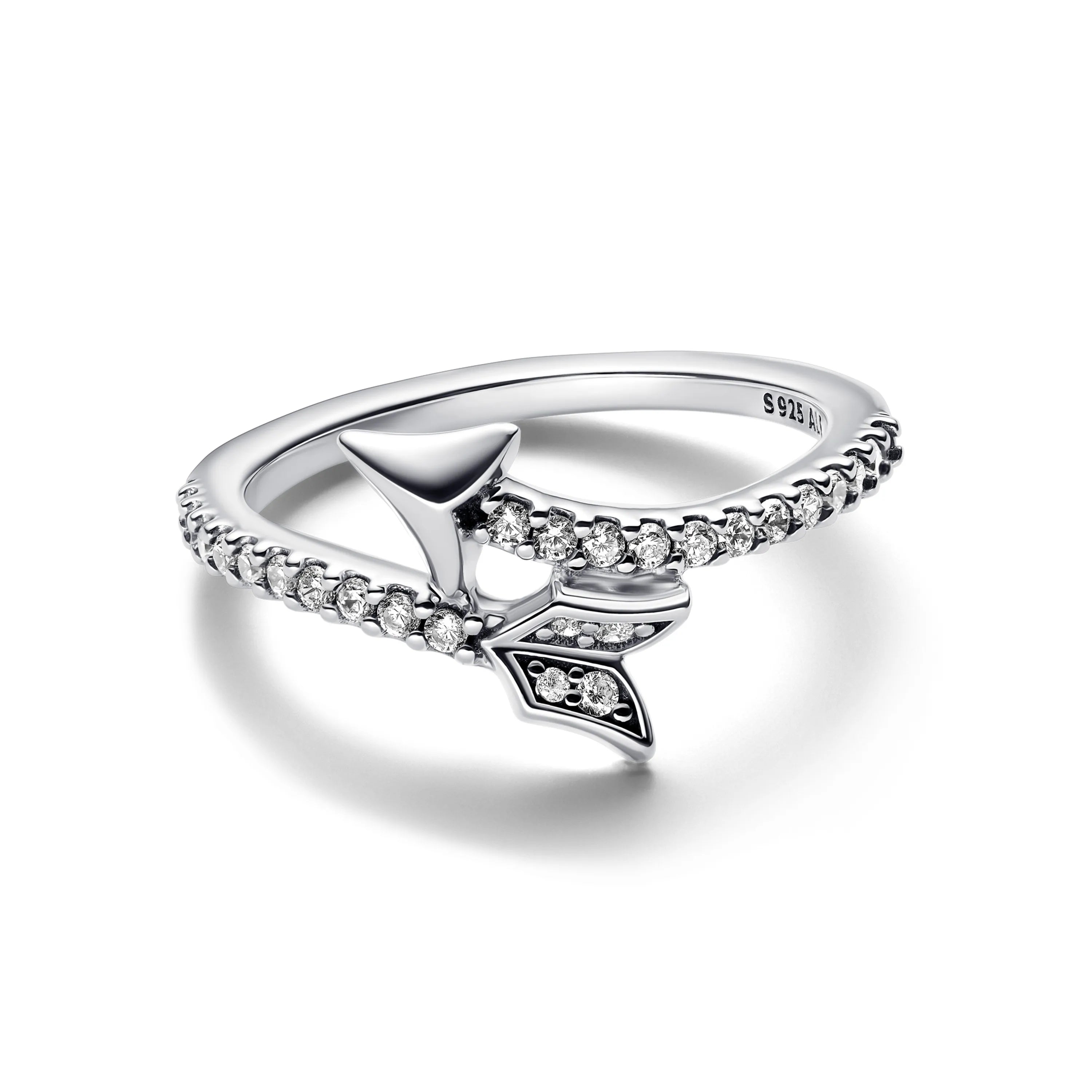 Hot selling new 925 sterling silver mini Snoopy Christmas pink diamond love orchid ri alternate view