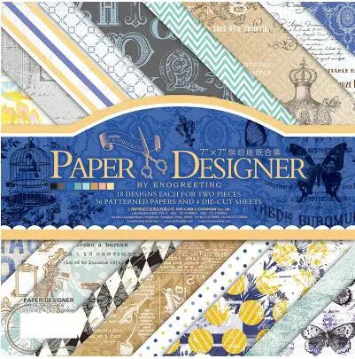 7 Inch Vintage Scrapbook Paper Set | 40 Sheets Retro Cardstock for DIY Crafts detail view