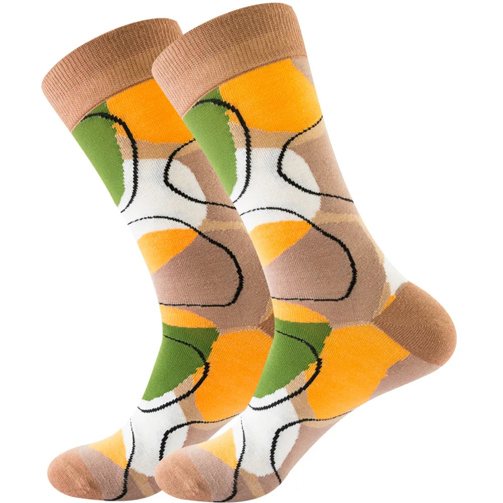 Sock Combed Cotton Funny Men's Big Size Crew Harajuku Hip Hop Thick Long Socks