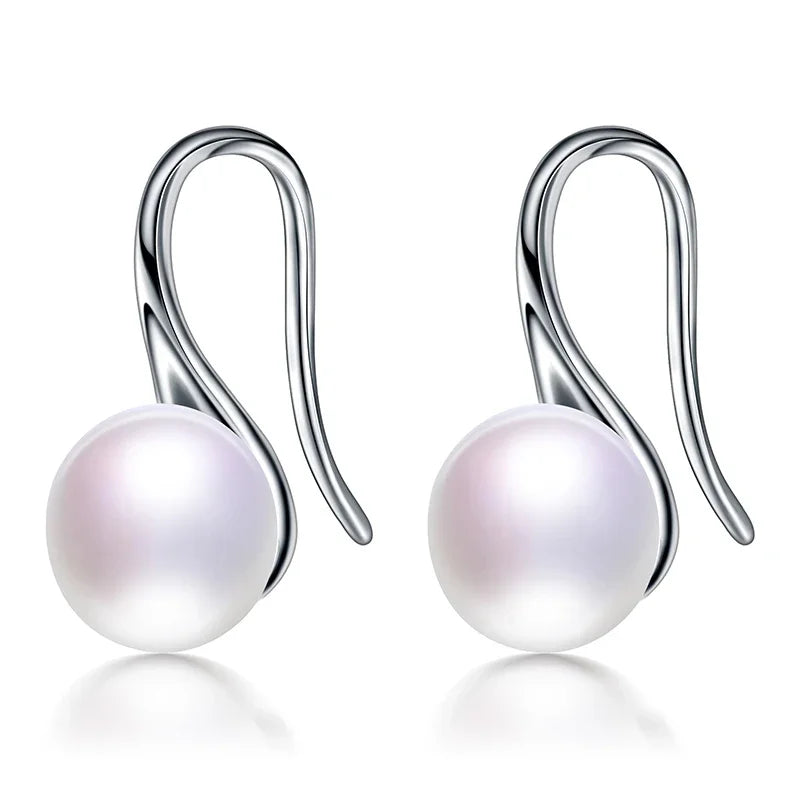 Dainashi Freshwater Pearl Earrings | 925 Sterling Silver Drop Earrings for Women additional angle