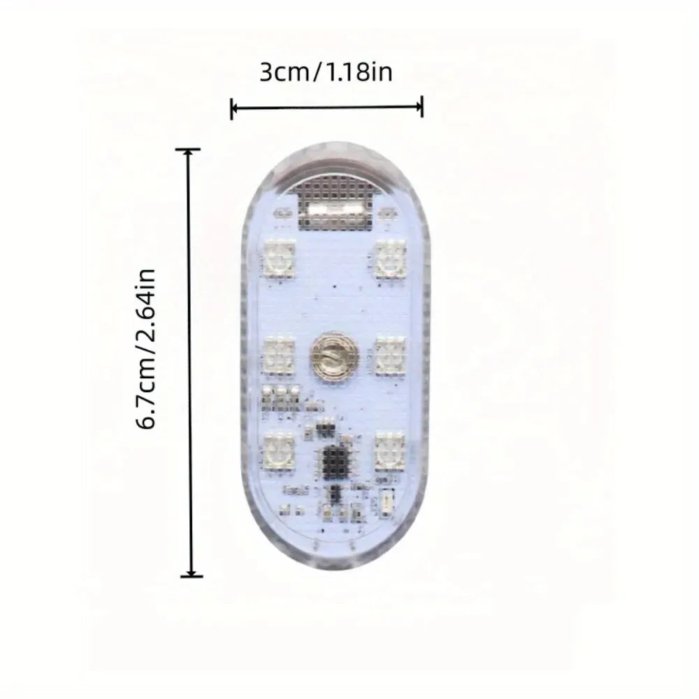 Wireless LED Car Interior Lights | USB Rechargeable Ceiling Lamp & Reading Light additional angle