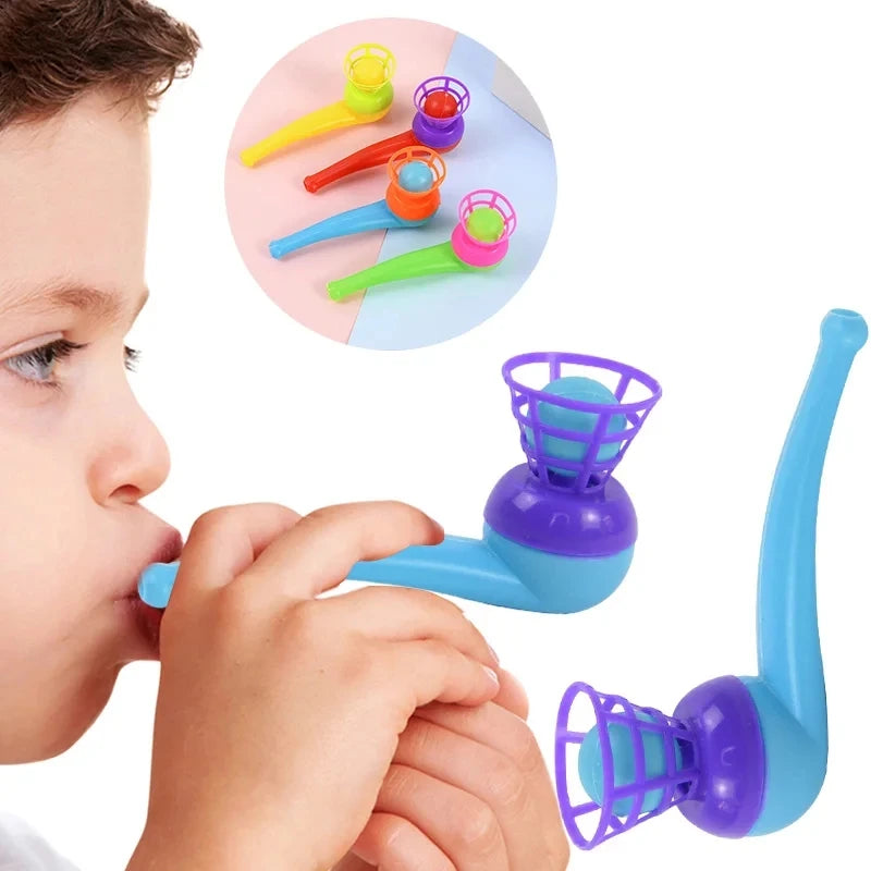 20PCS Suspended Blow Pipe Blow Ball Rod Game Children Balance Training Floating Blowi lifestyle view