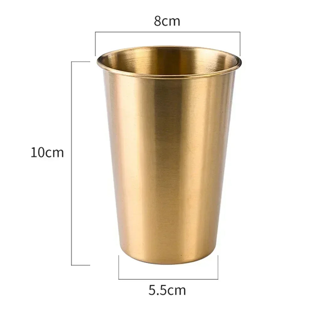 240/300/350/400/500ml Stainless Steel Beer Cup Drinking Mug For Camping Party Coffee Whi detail view