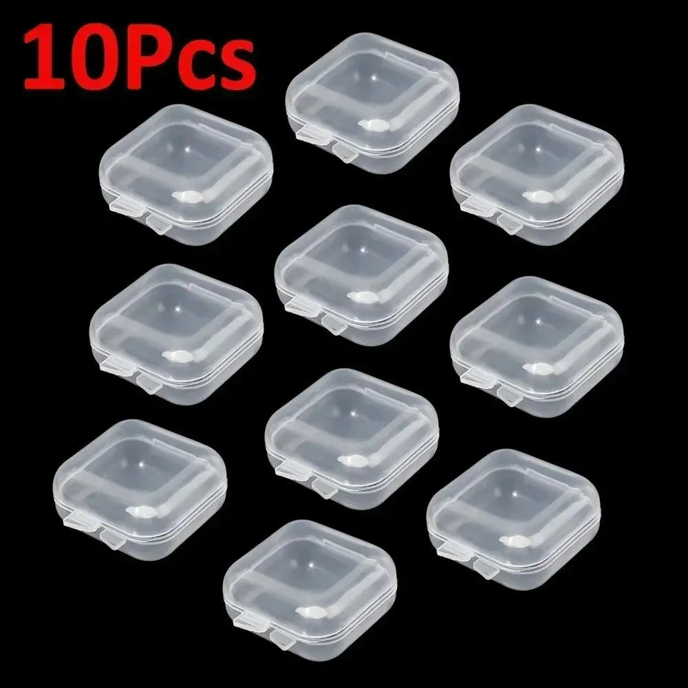 Mini Plastic Square Transparent Earrings Storage Box detail view