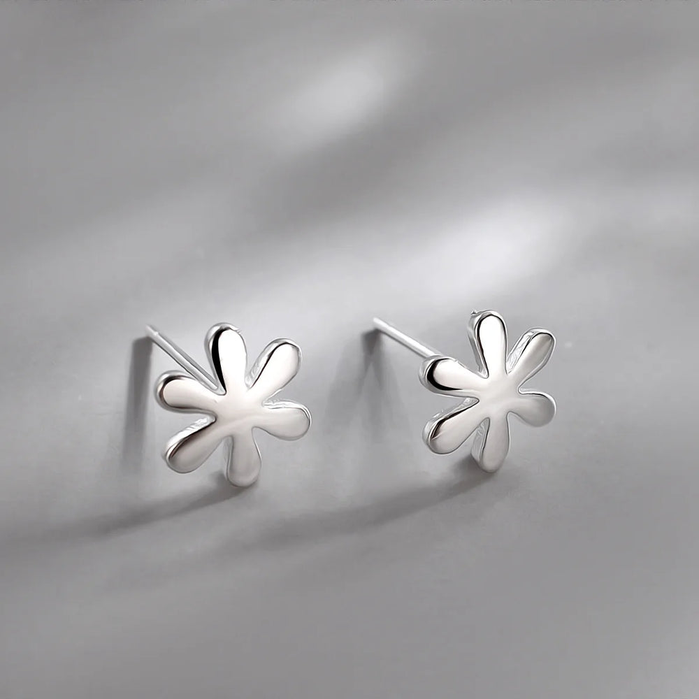 925 Silver Needles Lovely Mini Stud Earrings Women Cute Heart Star Moon Daisy Christm alternate view