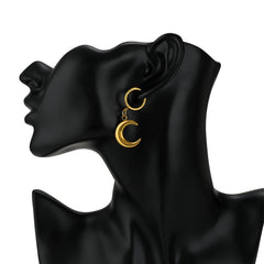 Stainless Steel Gold Color Earrings Hooks Set | DIY Jewelry Making Supplies close-up view