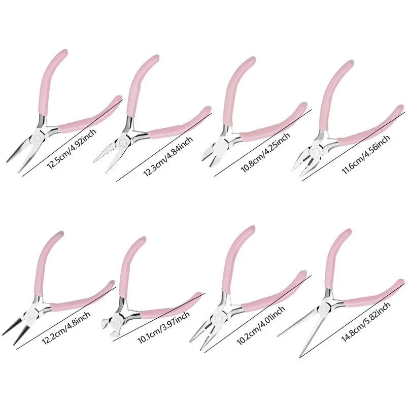 8 Style Jewelry Pliers Tools & Equipment Kit | DIY Jewelry Making Tool Set additional angle