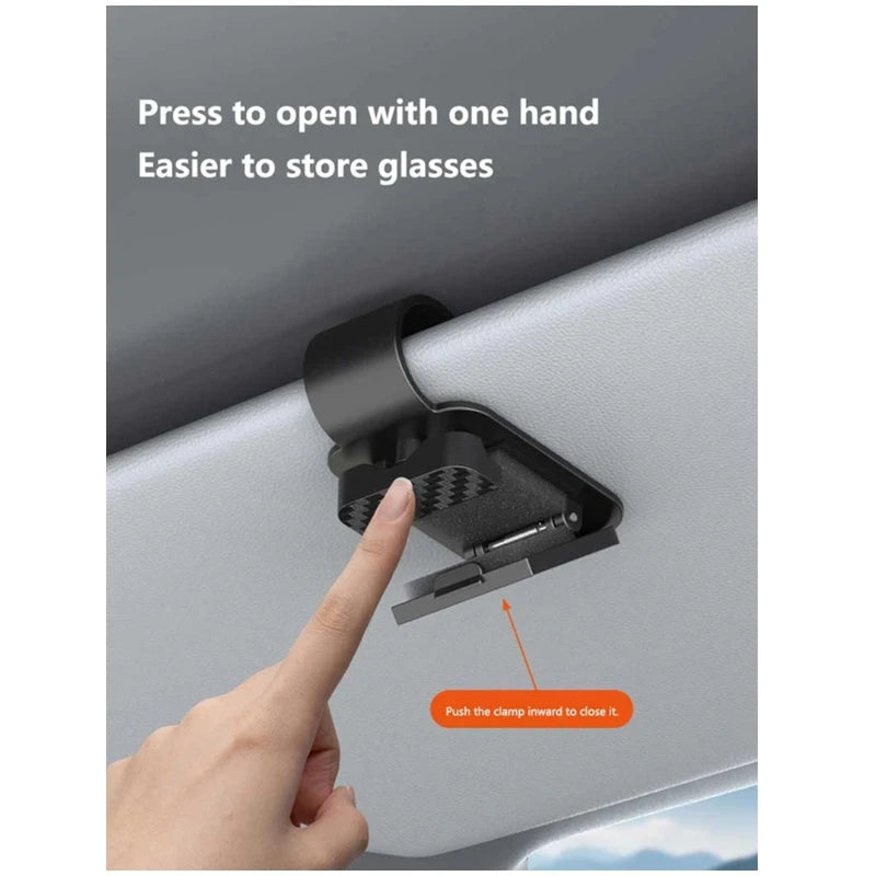 Carbon Fiber Car Sunglasses Clip | Sunshade Ticket Holder