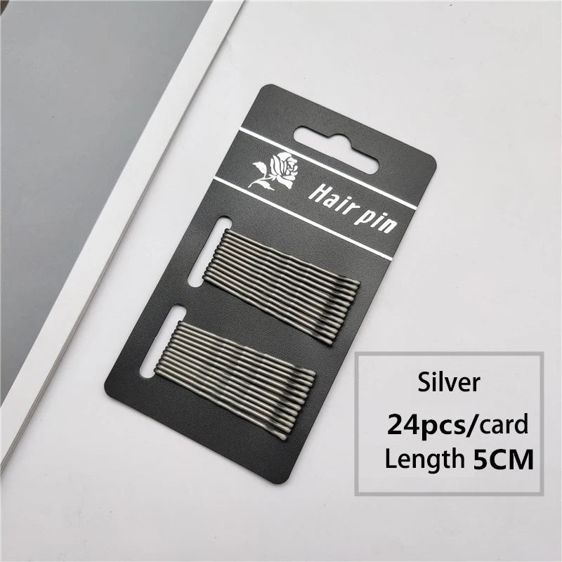 24/50pcs Black Hairpins For Women Hair Clip Lady Bobby Pins Invisible Wave Hairgrip Meta detail view